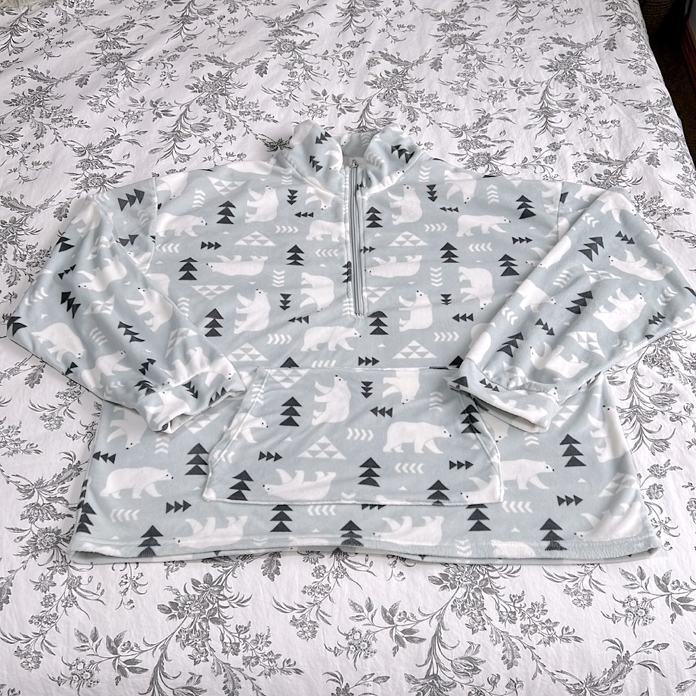 Bearpaw Cozy Half-Zip Polar Bear Pullover